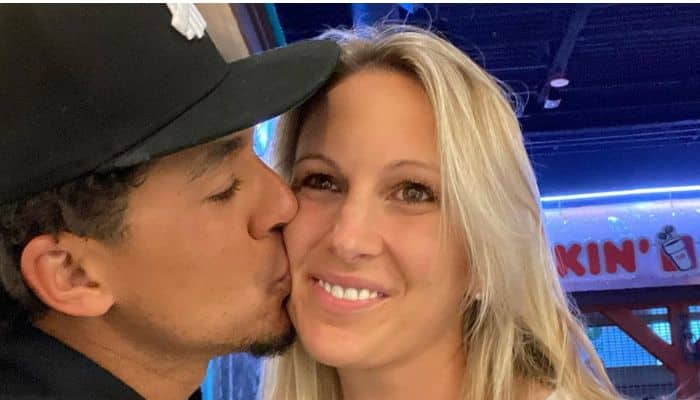 Jon Jay his wife Nikki Stecich 