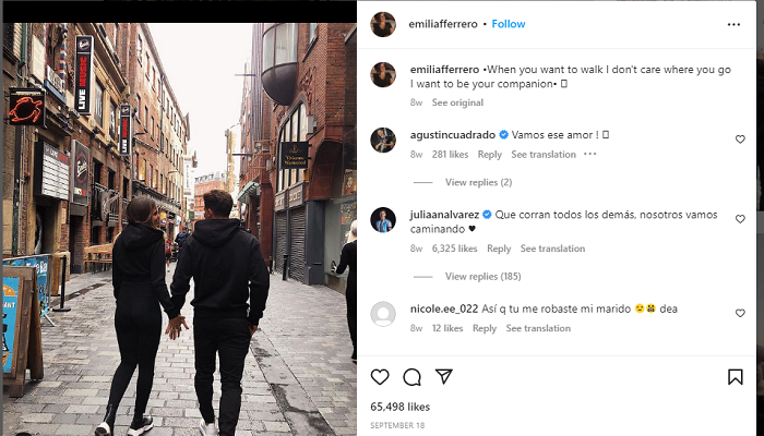 Julian Alvarez and Emilia Maria (Instagram)