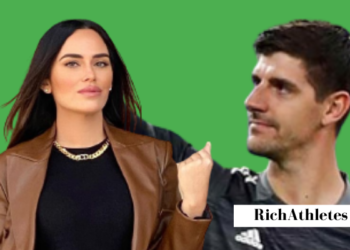 Marta Dominguez and Thibaut Courtois