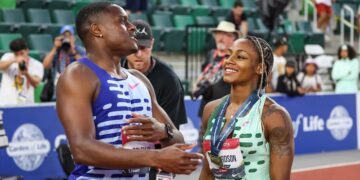 Sha'Carri Richardson and Christian Coleman